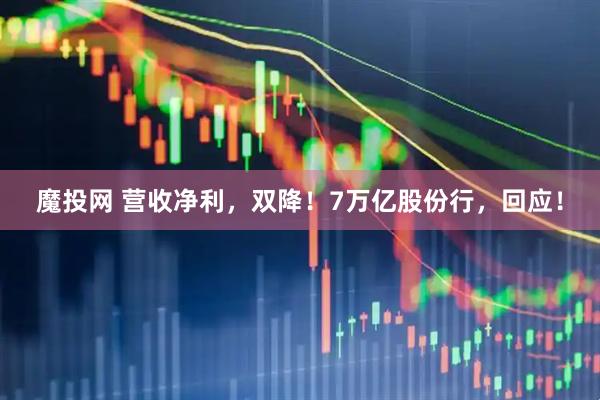 魔投网 营收净利，双降！7万亿股份行，回应！